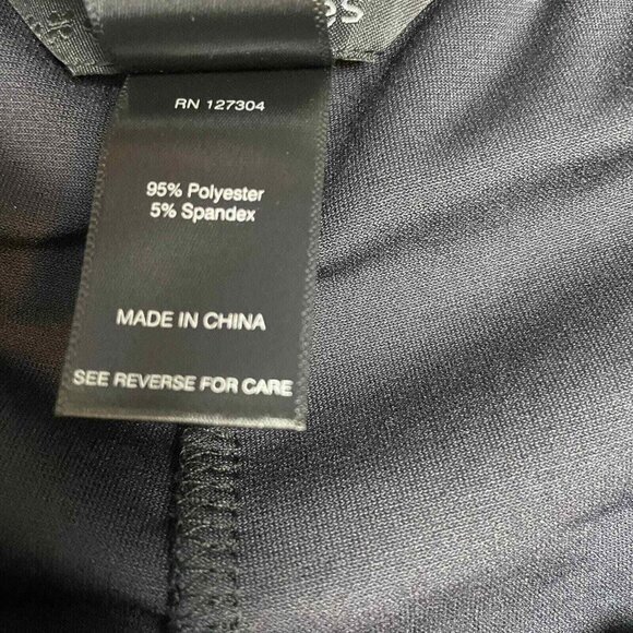 Ali Miles Velvet Pants Womens Medium Black Pull On Straight Leg Elastic Waist - Picture 10 of 11